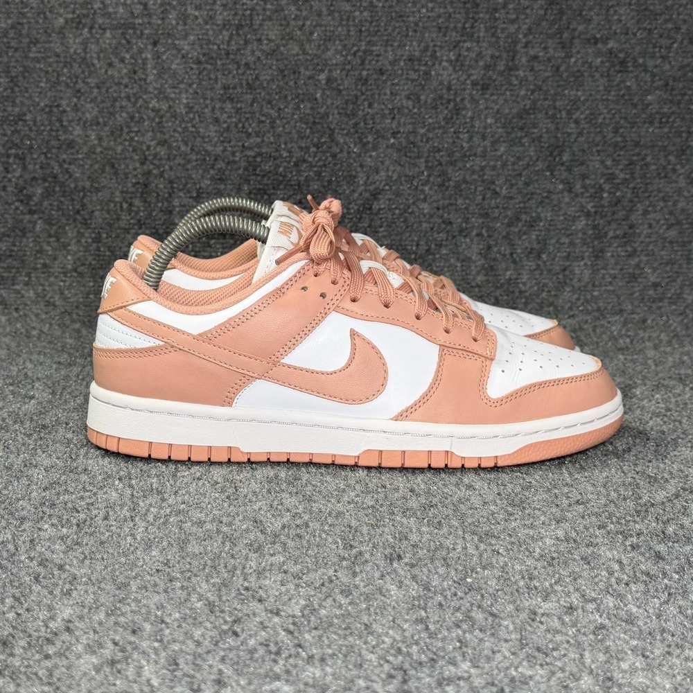 Nike Dunk Low Shoes Women's 9 Rose Whisper White Athletic Retro Sneakers